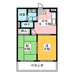アーティス・T 2DKの間取図画像