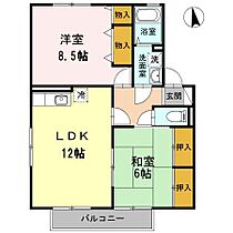 アクールD棟 108 ｜ 福岡県久留米市江戸屋敷2丁目29-30（賃貸アパート2LDK・1階・62.10㎡） その2