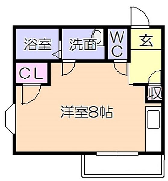 福岡県久留米市諏訪野町(賃貸アパート1R・3階・21.62㎡)の写真 その2