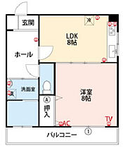 水城ビル  ｜ 福岡県久留米市東和町3-16（賃貸マンション1LDK・6階・34.64㎡） その2