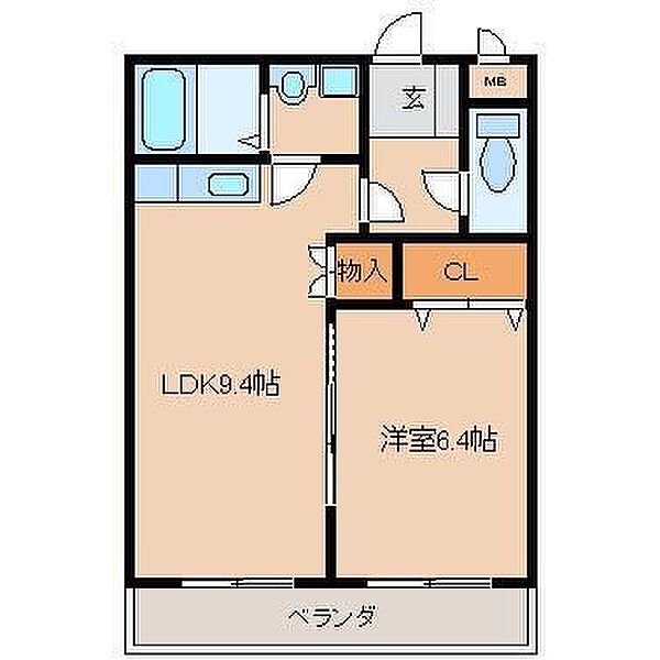 福岡県久留米市小森野1丁目(賃貸マンション1LDK・4階・40.32㎡)の写真 その2