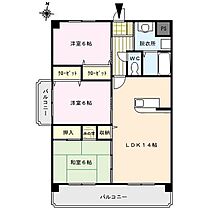 プレミール旗崎 205 ｜ 福岡県久留米市御井旗崎1丁目7-27（賃貸マンション3LDK・2階・72.00㎡） その2