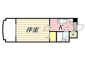 福岡県久留米市津福本町225-1（賃貸マンション1K・6階・20.44㎡） その2