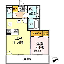 福岡県久留米市梅満町315-1（賃貸アパート1LDK・2階・41.89㎡） その2