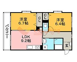 プロスペールSV 301〇 ｜ 福岡県久留米市新合川1丁目（賃貸マンション2LDK・3階・54.15㎡） その2