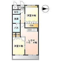 福岡県久留米市北野町高良1212（賃貸アパート2LDK・1階・49.58㎡） その2