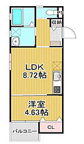 福岡県久留米市荒木町白口1607-1（賃貸アパート1LDK・2階・33.41㎡） その2