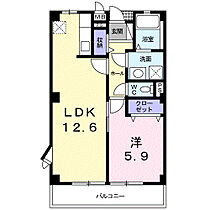 ベル大島 202 ｜ 福岡県久留米市山川野口町16番50号（賃貸アパート1LDK・2階・43.82㎡） その2