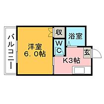 コーポ・アセッツ38 208 ｜ 福岡県久留米市朝妻町12-45（賃貸アパート1K・2階・20.00㎡） その2