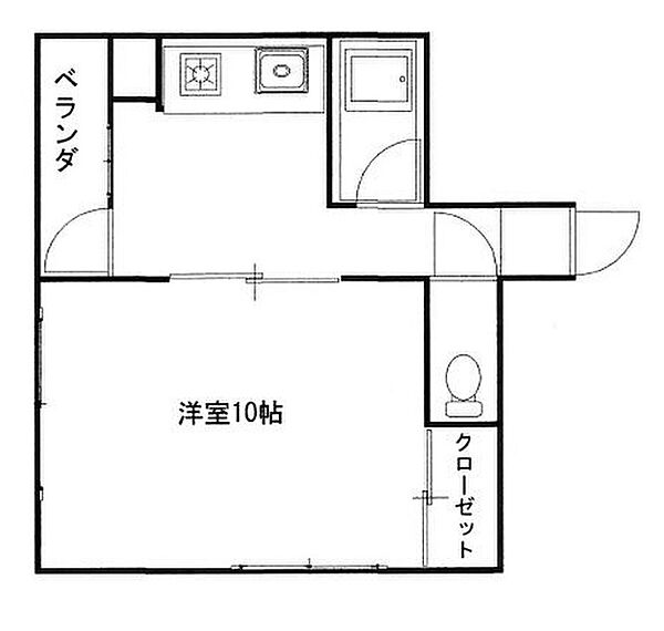 西田産業第5ビル 401｜福岡県久留米市本町(賃貸マンション1K・4階・25.00㎡)の写真 その2