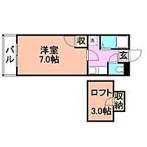 福岡県久留米市野中町112-1（賃貸アパート1K・2階・23.00㎡） その2