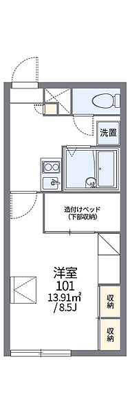 アトリオ富岡 ｜北海道函館市富岡町3丁目(賃貸アパート1K・1階・23.18㎡)の写真 その2