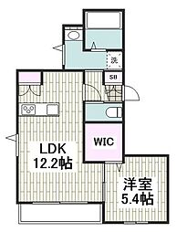 JR京浜東北・根岸線 根岸駅 徒歩6分の賃貸マンション 2階1LDKの間取り