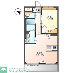 ATB松之内 3階1LDKの間取り