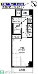 Phoenix横須賀中央 1Kの間取図画像