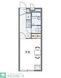 レオパレスル・ボヌール 1Kの間取図画像
