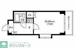 サンヒルズ上大岡A棟 1Kの間取図画像