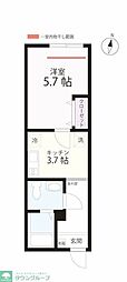 QUIET CRAB HOUSE 本郷台IIB号棟(仮) 1Kの間取図画像