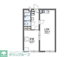レオパレスエール2 1LDKの間取図画像