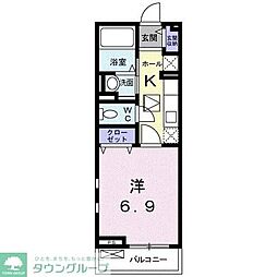 メゾン・ブリーズ 1Kの間取図画像