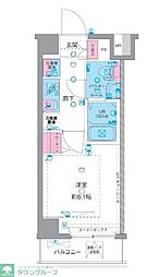 エストゥルース横浜吉野町II 1Kの間取図画像