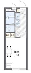 レオパレス雅 1Kの間取図画像