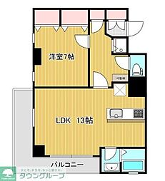 ラフィネ・シャンヴル 1LDKの間取図画像