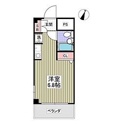 メゾンドエクセル ワンルームの間取図画像