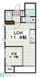 フォレスト 1LDKの間取図画像