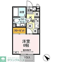 ラマージュ鎌倉 1Kの間取図画像