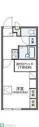 レオパレスサーフB 1Kの間取図画像