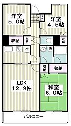タンロンハマネ 3LDKの間取図画像