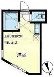 ユナイト堀ノ内ボナフェスタオペラ ワンルームの間取図画像