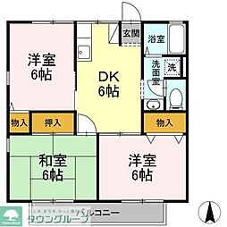 サンモール1 3DKの間取図画像