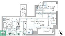 SANKYO YOKOHAMA CAMPUS 2LDKの間取図画像
