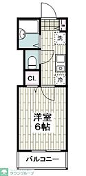 メゾンダルカンシェール 1Kの間取図画像