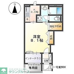 (仮称)大和市深見台新築アパート 1Kの間取図画像