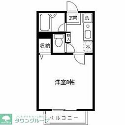 サンライズ船越 1Kの間取図画像