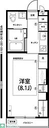 リブリ・サンシャイン日光 1Kの間取図画像