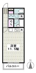 Maisonde櫻2 ワンルームの間取図画像