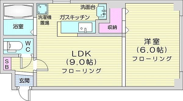 リベラルイン819 ｜北海道札幌市東区北八条東19丁目(賃貸マンション1LDK・2階・26.40㎡)の写真 その2