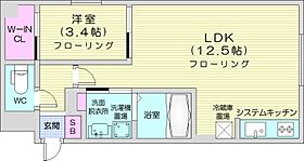 8　3W2（C）HACHI　SANWESTNY  ｜ 北海道札幌市西区八軒三条西2丁目（賃貸マンション1LDK・3階・39.03㎡） その2