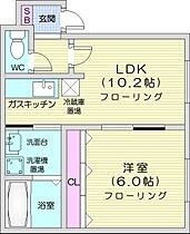 イールドN22  ｜ 北海道札幌市東区北二十二条東7丁目（賃貸アパート1LDK・2階・37.64㎡） その2