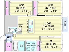 DIOGRACIA MIYANOMORI  ｜ 北海道札幌市中央区宮の森二条10丁目（賃貸マンション2LDK・4階・65.50㎡） その2