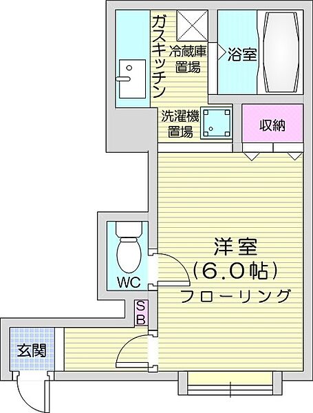 北海道札幌市中央区南二十条西9丁目(賃貸アパート1K・3階・21.06㎡)の写真 その2