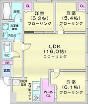 北海道札幌市東区北二十条東9丁目（賃貸マンション3LDK・4階・71.06㎡） その2