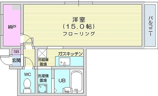 ラフォーレ山鼻 ｜北海道札幌市中央区南十一条西12丁目(賃貸マンション1K・7階・37.95㎡)の写真 その2