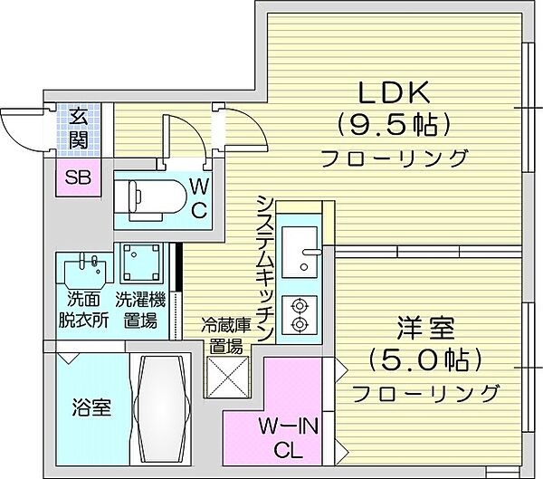 DAYS山鼻 ｜北海道札幌市中央区南二十二条西9丁目(賃貸マンション1LDK・1階・34.50㎡)の写真 その2