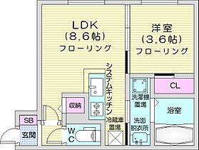 仮)アルファスクエア南4西15  ｜ 北海道札幌市中央区南四条西15丁目（賃貸マンション1LDK・2階・28.63㎡） その2