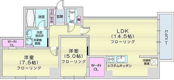 F018HIRAGISHI ｜北海道札幌市豊平区平岸一条8丁目(賃貸マンション2LDK・3階・63.64㎡)の写真 その2